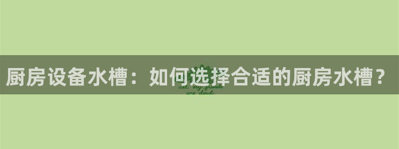 尊龙凯时家居是品牌吗：厨房设备水槽：如何选择合适的厨房水槽？