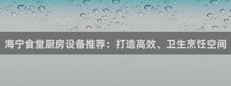 尊龙凯时凯发官网：海宁食堂厨房设备推荐：打造高效、卫生烹饪空